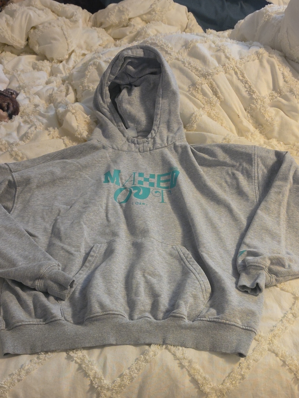 Gymshark Gray Hoodie with Teal Graphic